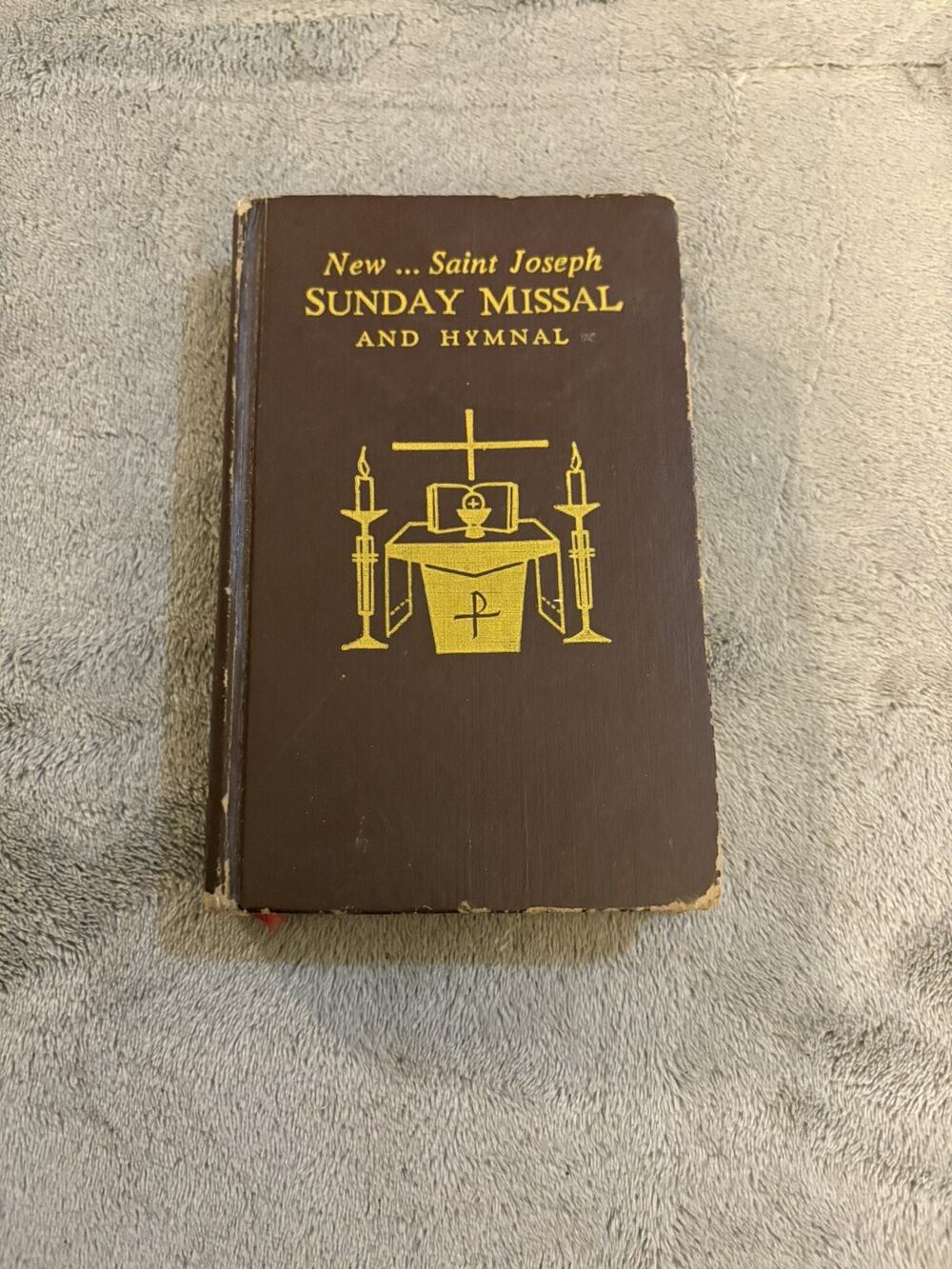 New...Saint Joseph Sunday Missal and Hymnal HC 1966 Brown Cover